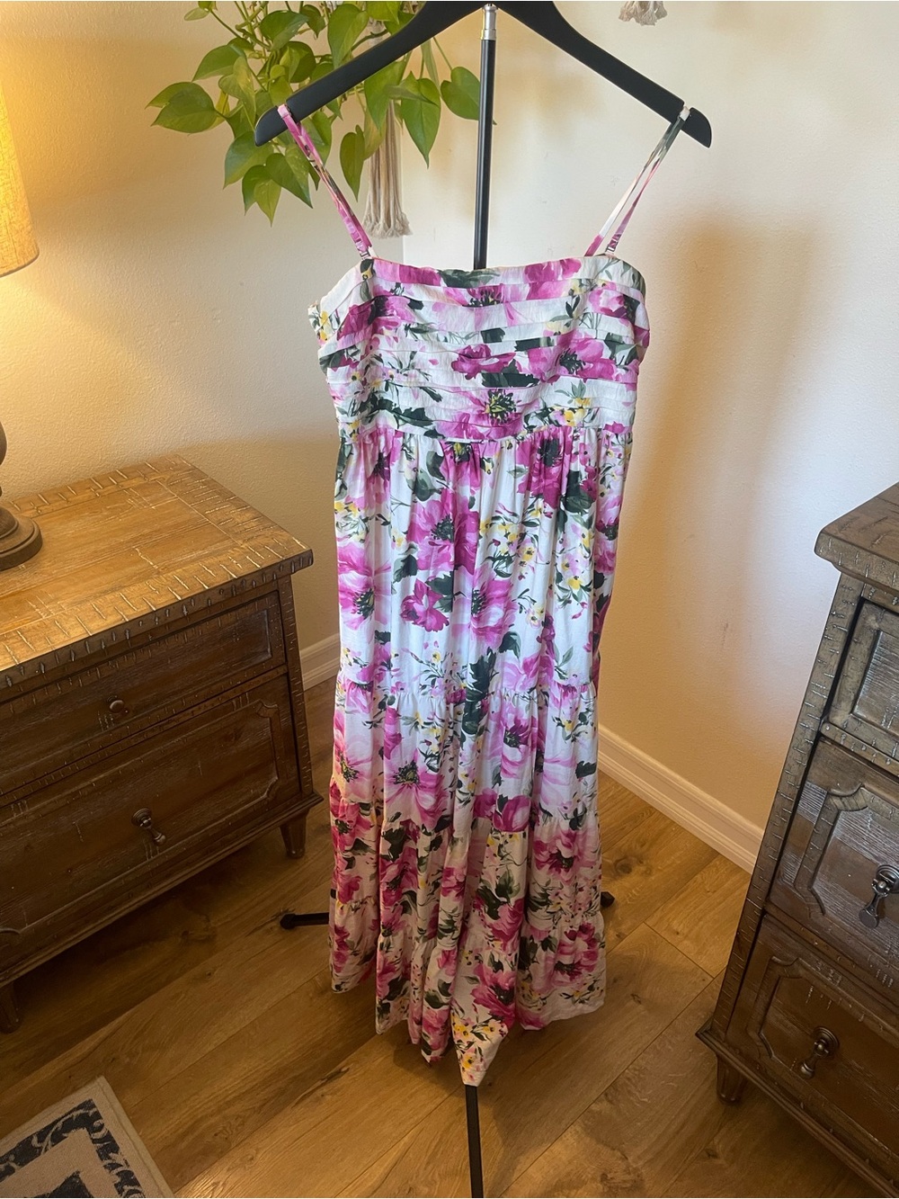 Abercrombie & Fitch White Dress with Pink Floral Print